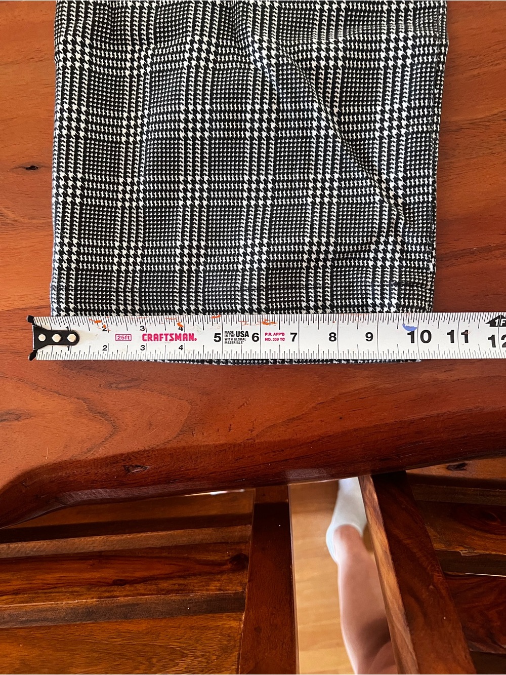 Ag Adriano Goldschmied Black and White Plaid Long Bermuda Type- Pants - Picture 10 of 10